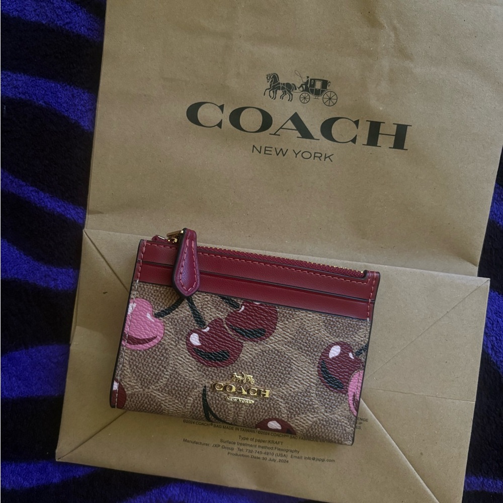 Coach Brown and Red Wallet